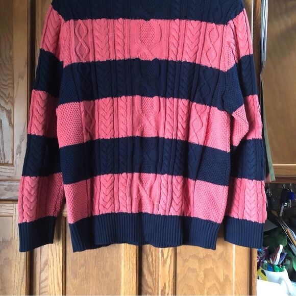 LL Bean Men’s Heritage Organic Cotton Striped Fisherman Sweater Crewneck - XL - Picture 10 of 12